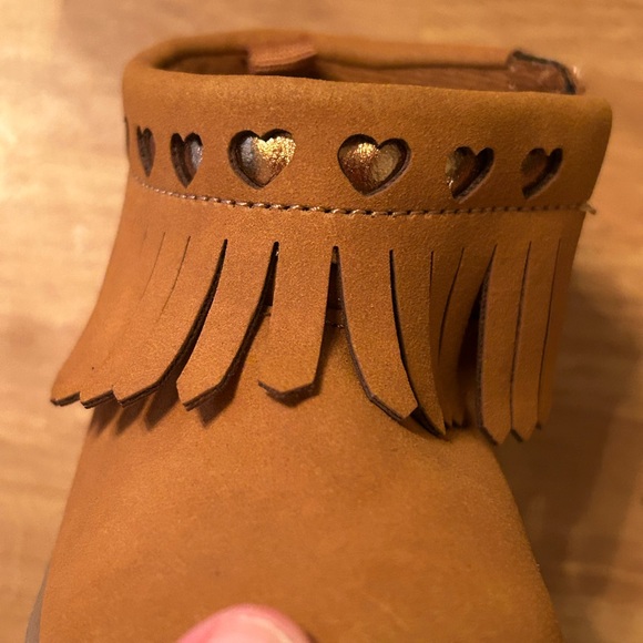 Carter's Tan Suede Fringe Boots - Picture 6 of 9